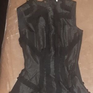 Elegant Black Ruffled Corset